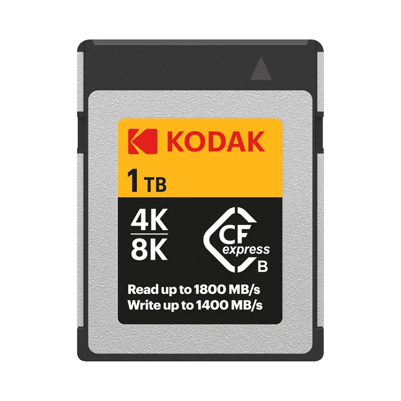 KODAK CFEXPRESS TYPE B 1TB 1800MB/S MEMORY CARD CFX SERIES FOR 3D OR 8K VIDEO WRITE SPEEDS