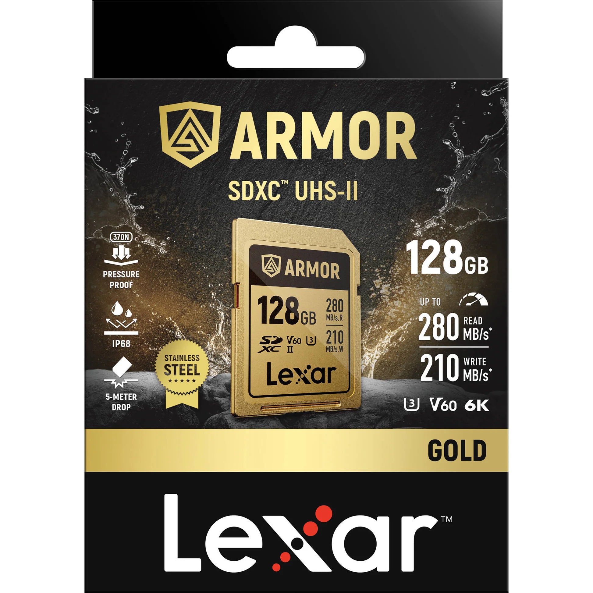 LEXAR ARMOR SDXC UHS-II 128GB GOLD