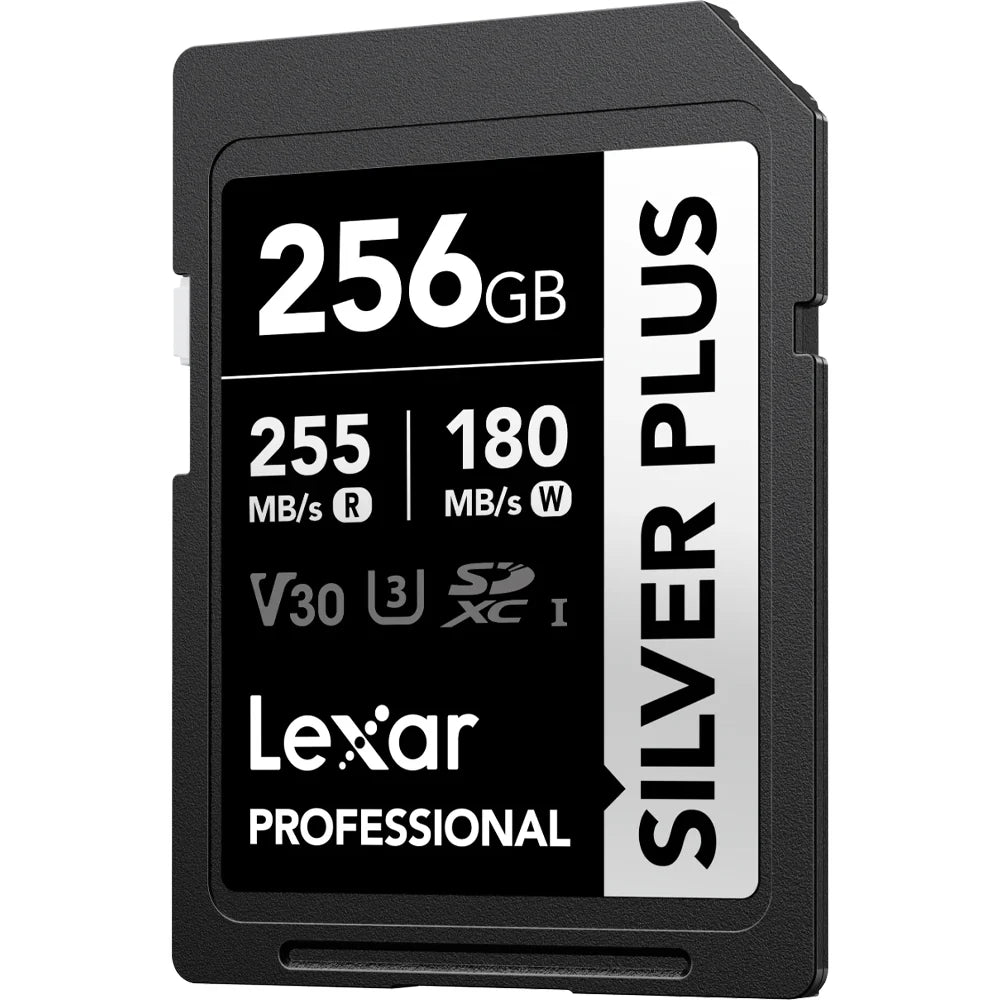 LEXAR PRO SDXC UHS-I 256GB MEMORY CARD SILVER PLUS SERIES Camera tek