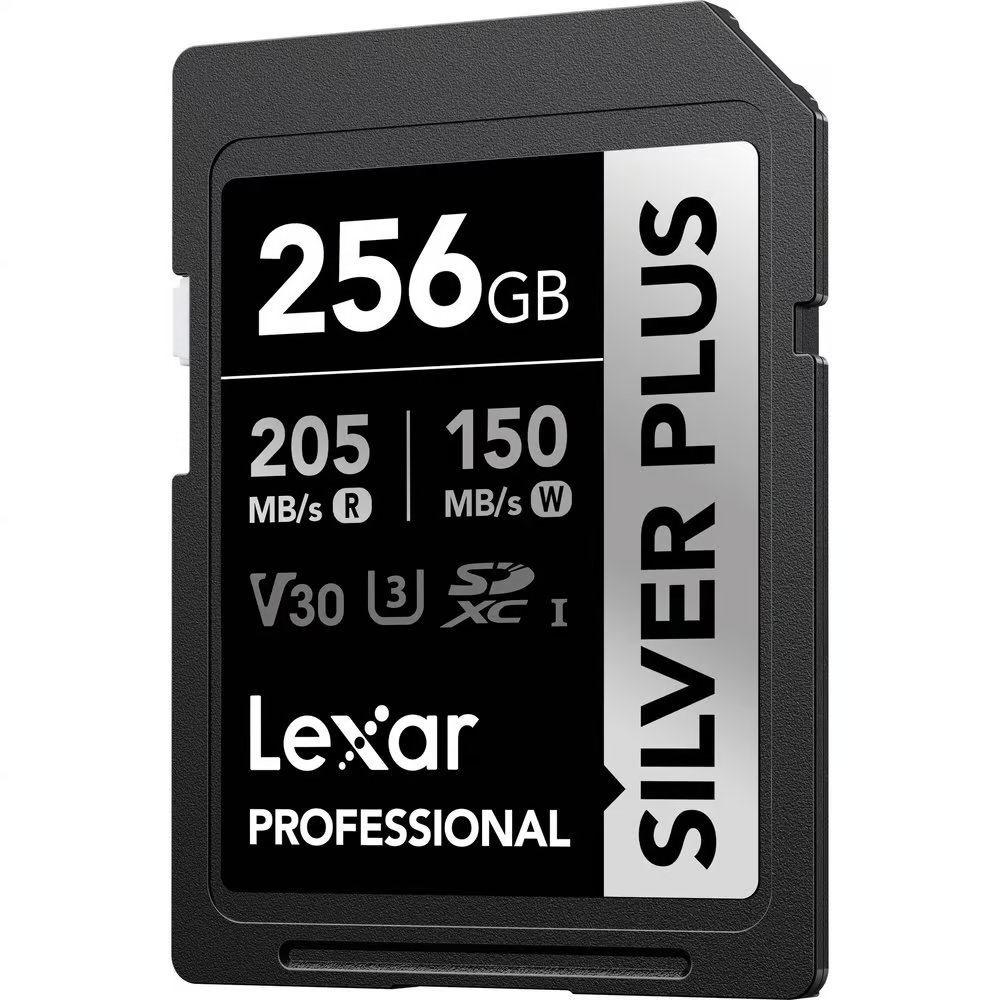 LEXAR PRO SDXC UHS-I 256GB MEMORY CARD SILVER PLUS SERIES