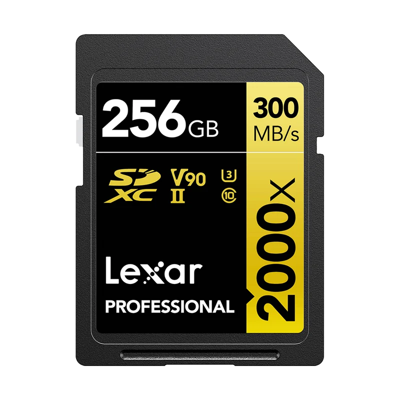 Lexar 256GB Professional 2000x 300MB/s SDXC UHS-II Memory Card