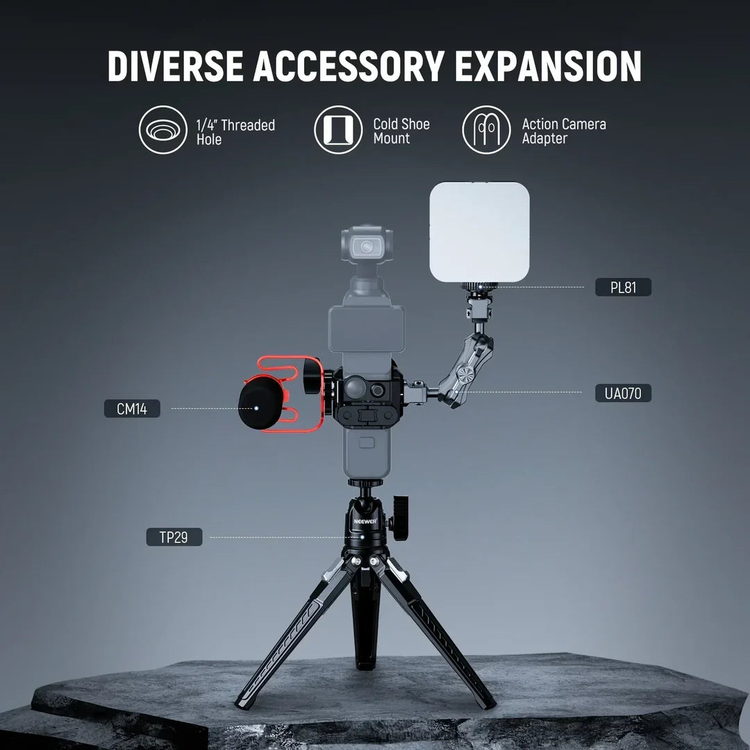 NEEWER AC009 PRO METAL CAGE FOR DJI OSMO POCKET 3 & BRACKET Camera tek