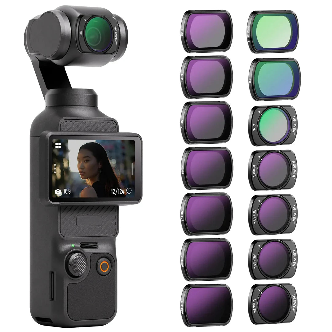 NEEWER FL-P10 14-PACK MAGNETIC ND & CPL & EFFECT FILTER SET FOR DJI OSMO POCKET 3