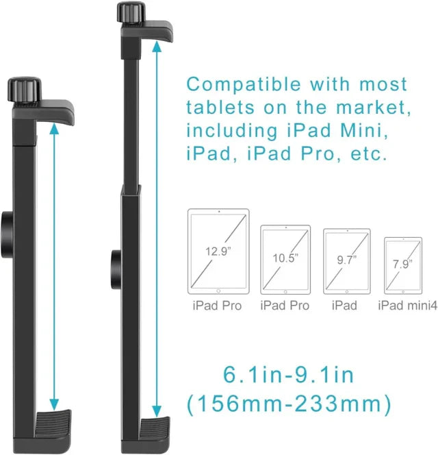 NEEWER IPAD TABLET HOLDER(HOLDS 6.3 TO 9.25INCHES}