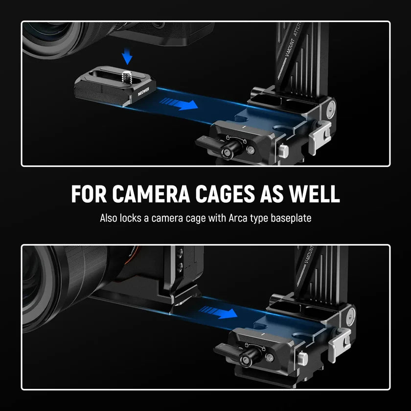 NEEWER PS013 FOLDABLE CAMERA RIG WITH V-MOUNT BATTERY PLATE AND ARCA-TYPE Q-R BASEPLATE