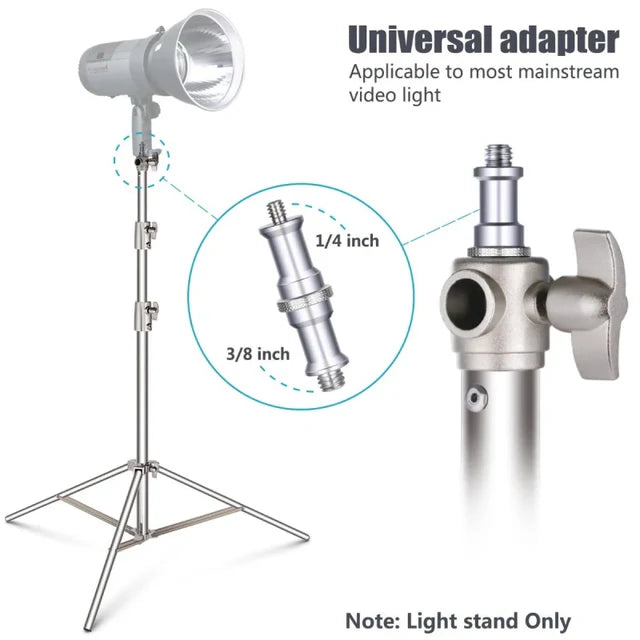 NEEWER ST-260SS 260CM HEAVY DUTY SILVER SS SPRING - CUSHIONED LIGHT STAND