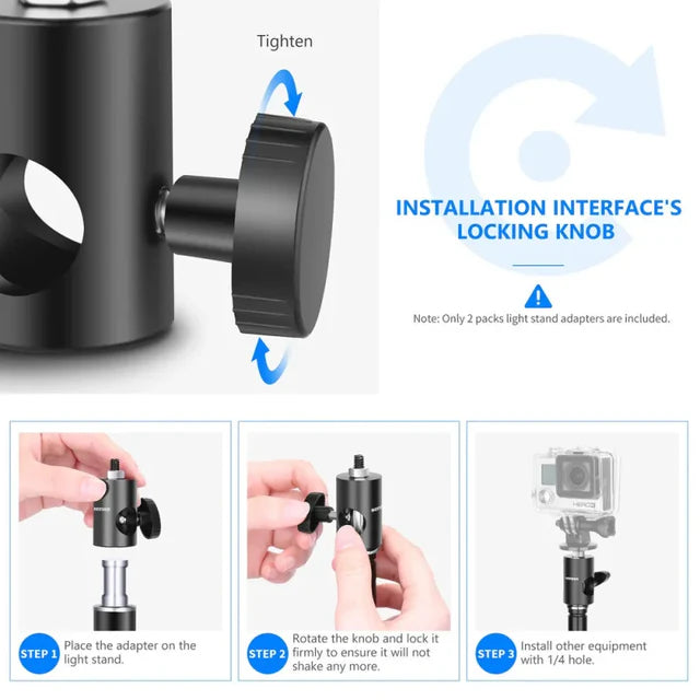 NEEWER ST12 RAPID MULTIFUNCTIONAL LIGHT STAND TIP ADAPTOR (2-PACK)