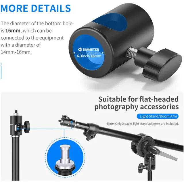 NEEWER ST12 RAPID MULTIFUNCTIONAL LIGHT STAND TIP ADAPTOR (2-PACK)