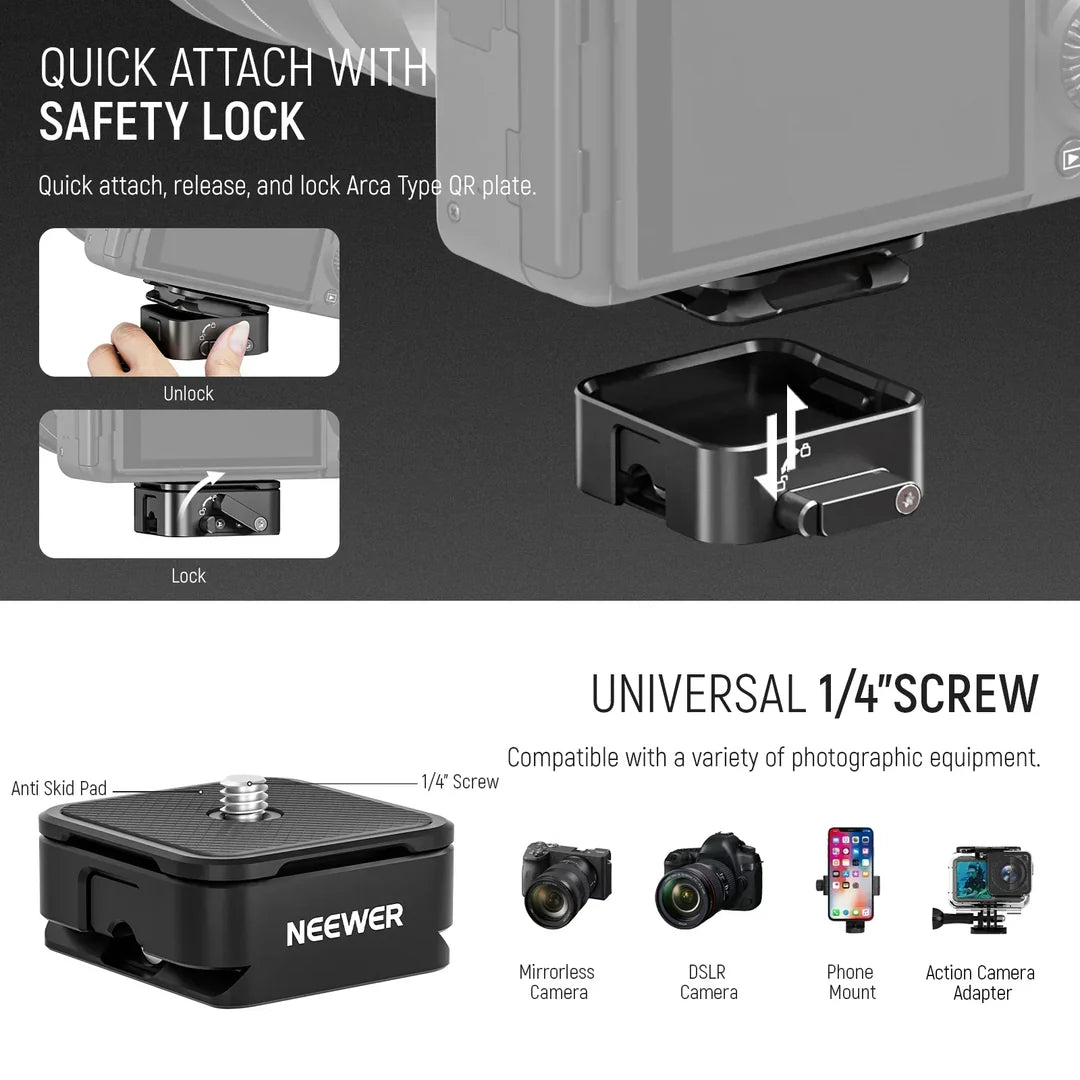 NEEWER ST200 OVERHEAD CAMERA DESKTOP STAND WITH ARCA TYPE QR PLATE