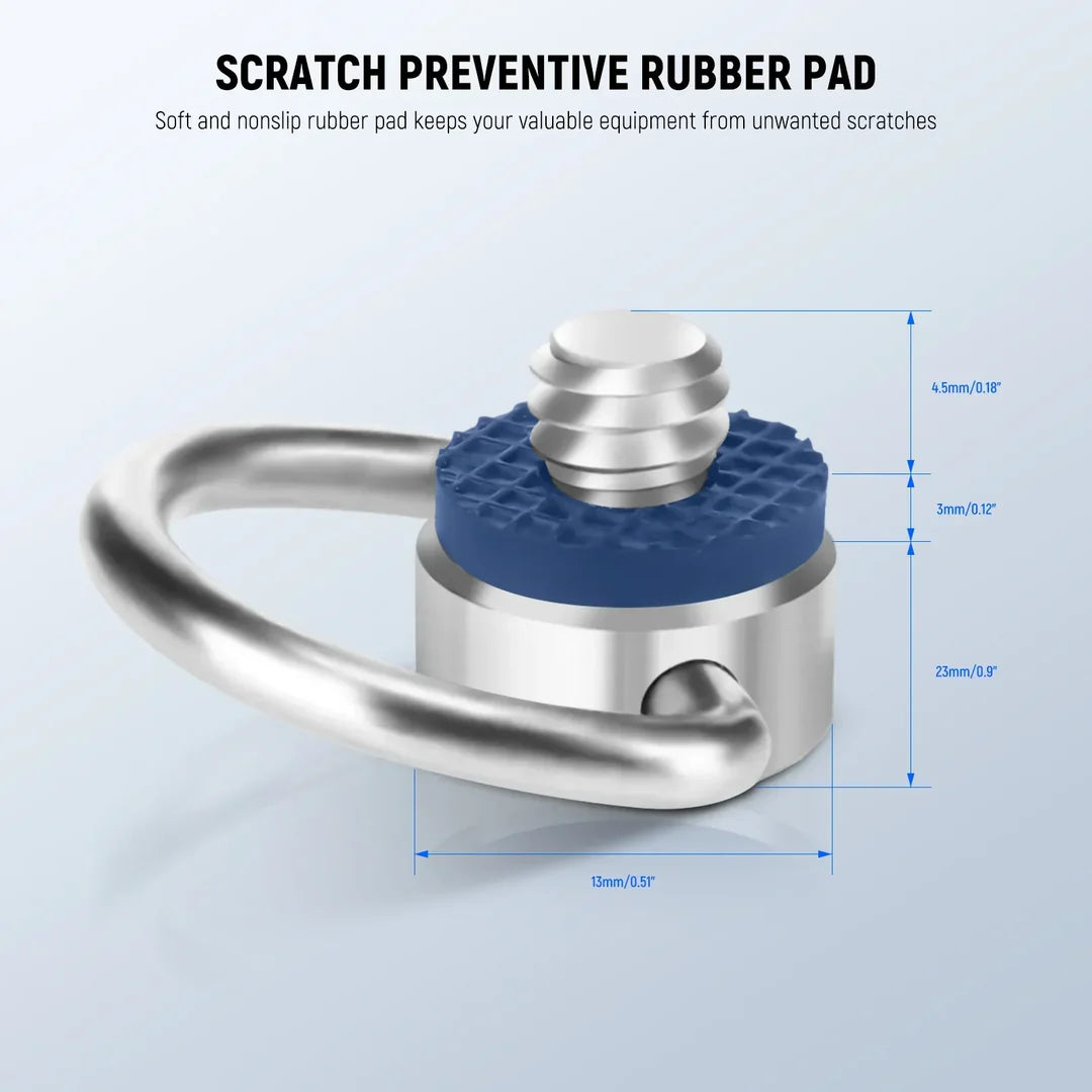 NEEWER UA076 STAINLESS STEEL 1/4' D RING SCREW SET 4 PACK