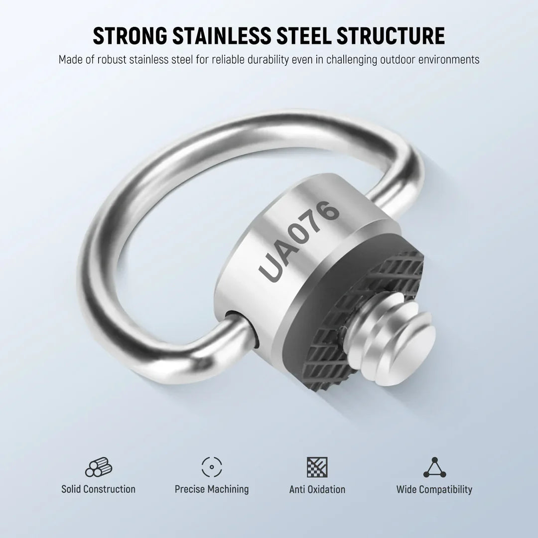 NEEWER UA076 STAINLESS STEEL 1/4' D RING SCREW SET 4 PACK