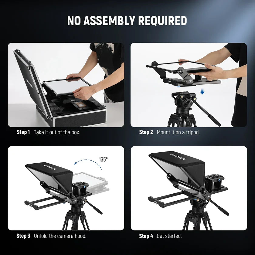 Neewer X14 III Teleprompter 14"/36cm with 501PL Quick Release and Remote Control