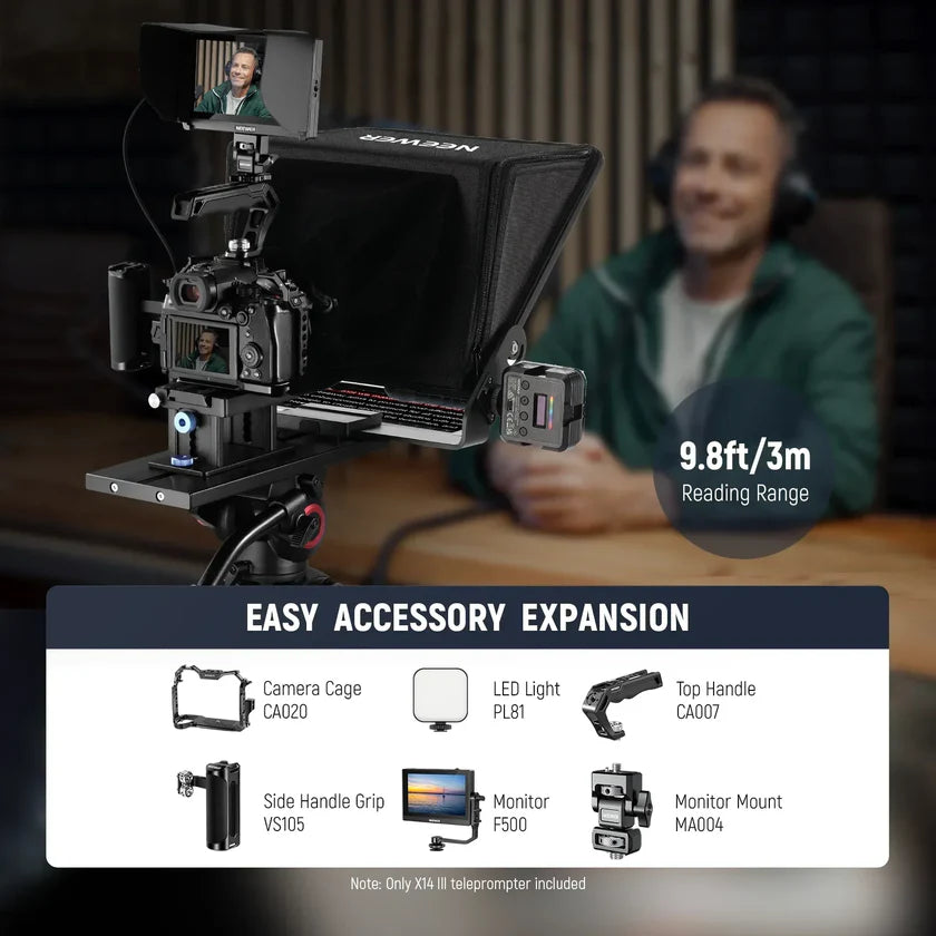 Neewer X14 III Teleprompter 14"/36cm with 501PL Quick Release and Remote Control