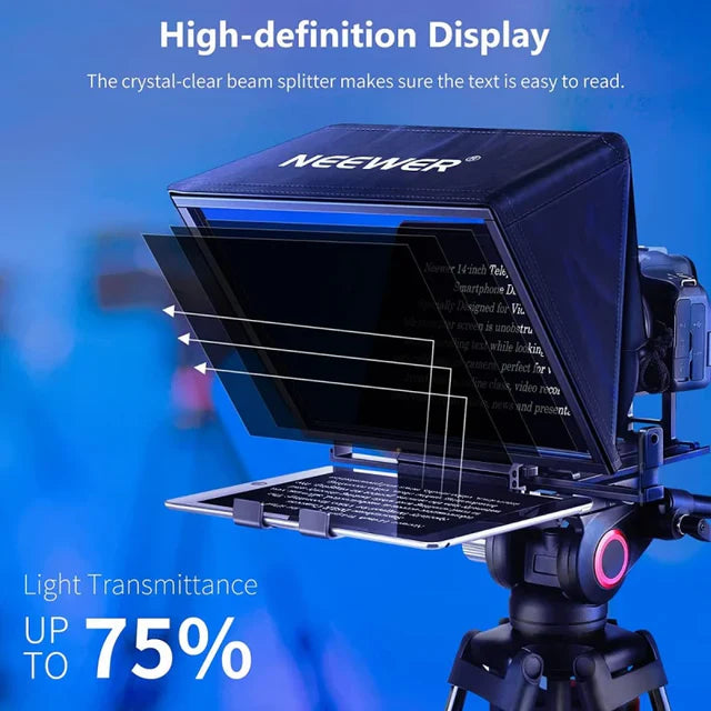 Neewer X14 Pro Teleprompter 14"/36cm with 1/4" Mount and Remote Control