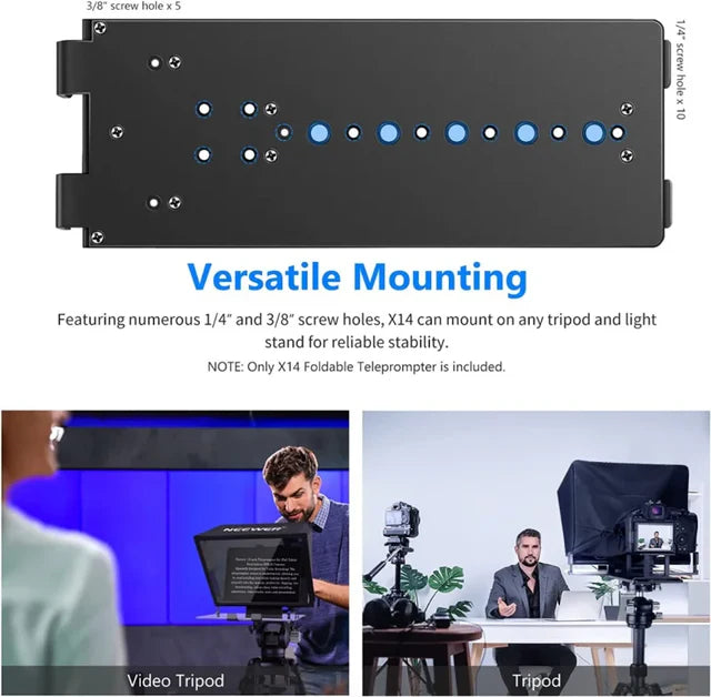 Neewer X14 Pro Teleprompter 14"/36cm with 1/4" Mount and Remote Control