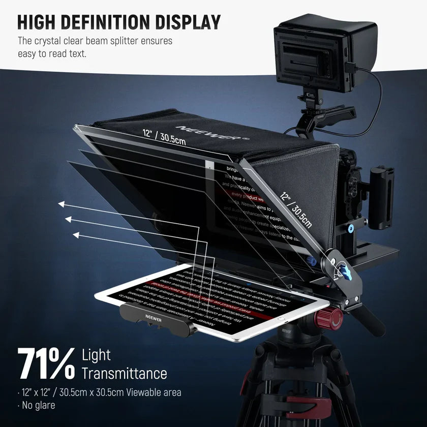 Neewer X17 II Teleprompter 17"/43cm with 501PL Quick Release and Remote Control