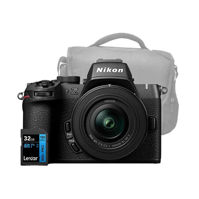 NIKON Z50 II + 16-50MM F3.5-6.3 VR DX+ BAG + 32GB Camera tek