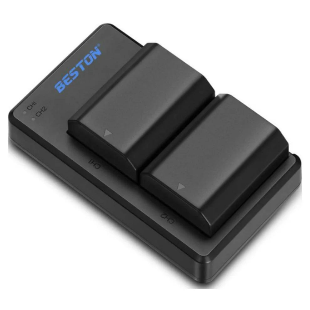 BESTON TWIN BATTERY CHARGER FOR SONY NP-FZ100 PLUS 2 BATTERIES