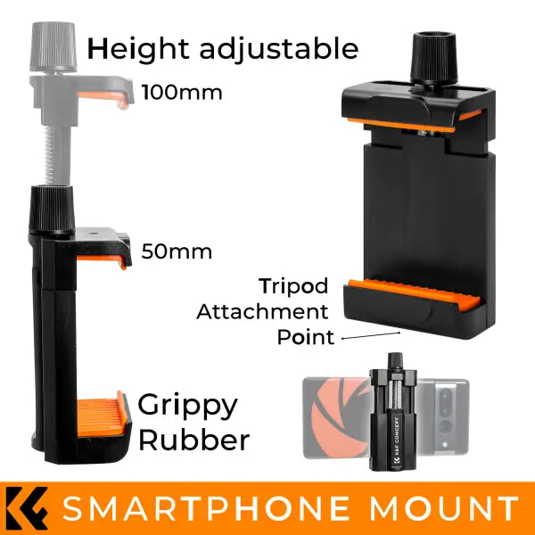 K&F CLASSIC COMPACT ENTRY LEVEL TRIPOD WITH SMARTPHONE MOUNT KF09.101