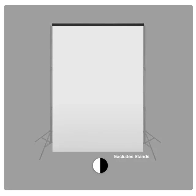 PVC 1.37MX3M WHITE VINYL BACKDROP + 40MM CROSSBAR