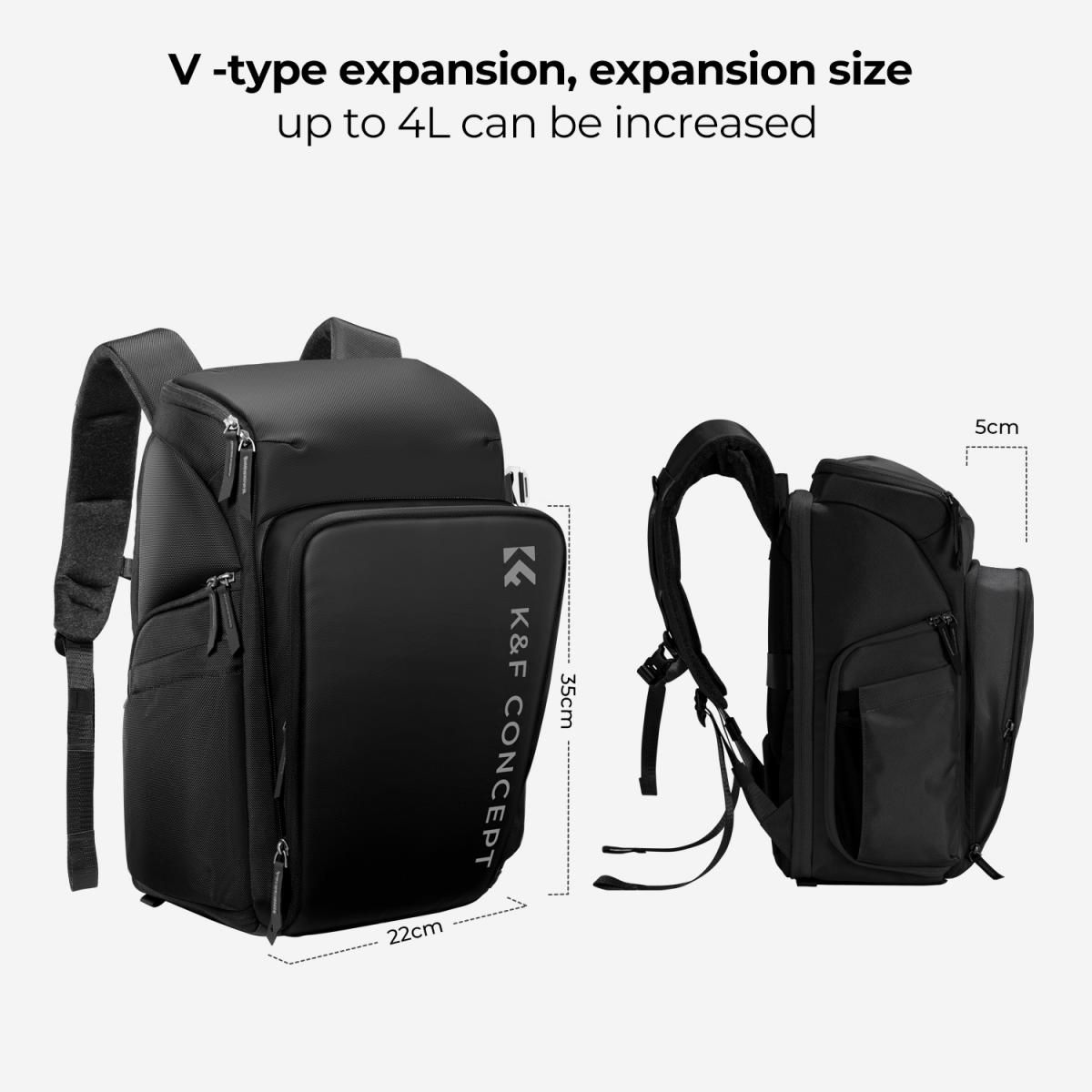 K&F ALPHA-AIR-SHOOTER PREMIUM DESIGN BACKPACK-BLK Camera tek