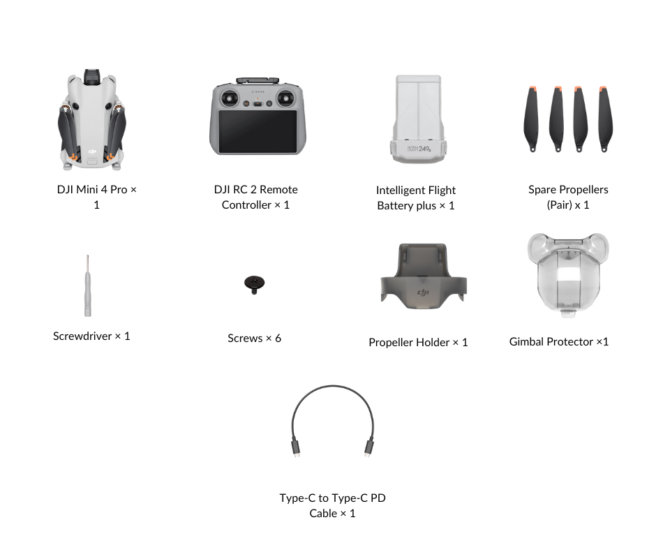 Mini 4 Pro (DJI RC 2) Camera tek