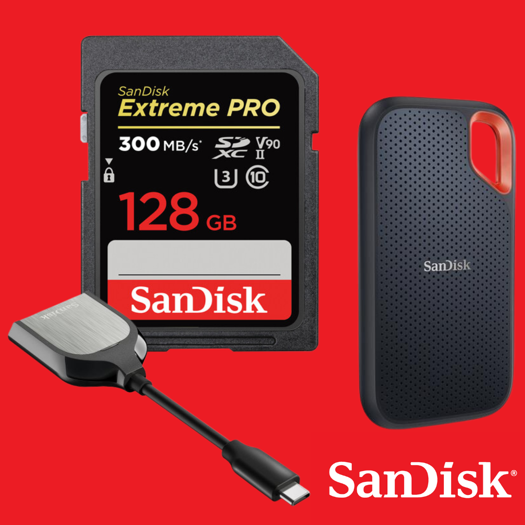 SanDisk Extreme Pro 128GB SDXC Bundle Camera tek