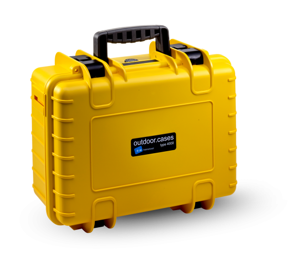 B&W International Type 4000 CASE with Foam– Yellow Camera tek