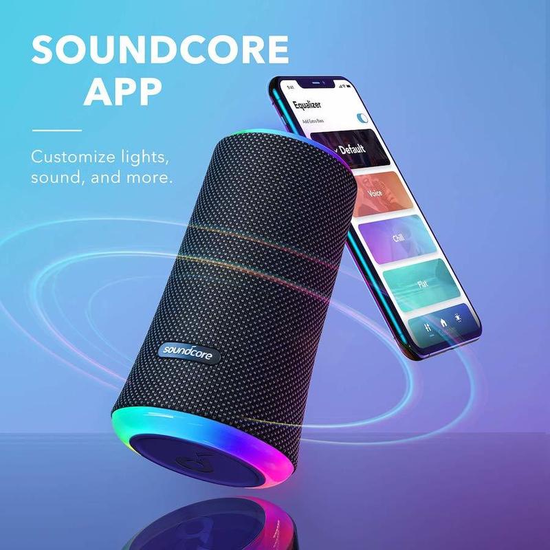 Anker SoundCore Flare 2 360 Degree Portable Bluetooth Speaker - Black Camera tek
