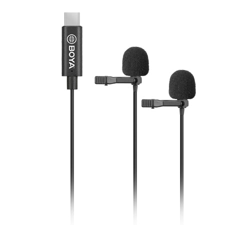 BOYA USB TYPE-C DUAL LAVALIER MICROPHONES BY-M3D (FOR ANDROID/IPAD PRO/MAC PC) Camera tek