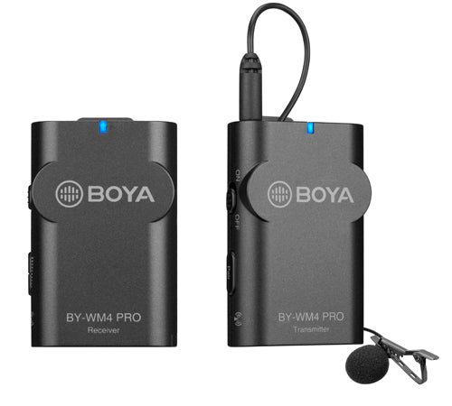 Boya BY-WM4 PRO-K1 2.4G Wireless Livelier Lapel Microphone System Camera tek