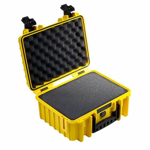 B&W INTERNATIONAL O/D CASE TYPE 3000 W/FOAM-YELLOW Camera tek