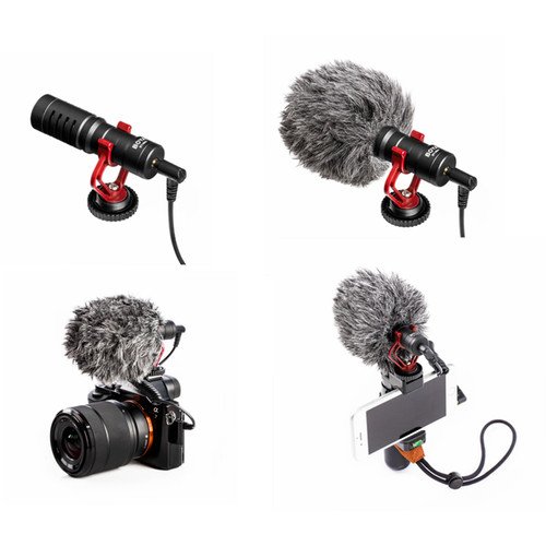 Boya BY-MM1 Universal Cardioid Microphone Camera tek