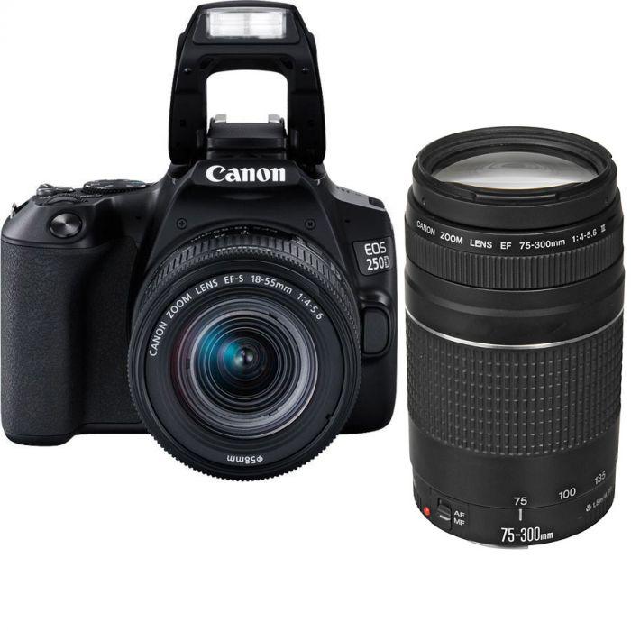 Canon EOS 250D DSLR Double Lens Kit Camera tek