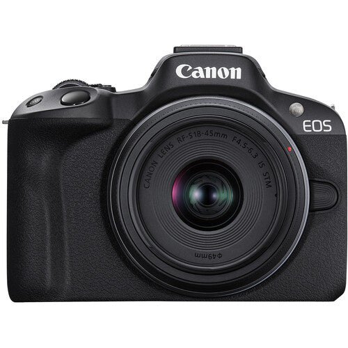 Canon EOS R50 Mirrorless Camera with 18-45mm Lens (Black) Camera tek