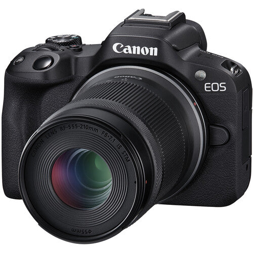 Canon EOS R50 Mirrorless Camera with 18-45mm and 55-210mm Lenses (Black) Camera tek