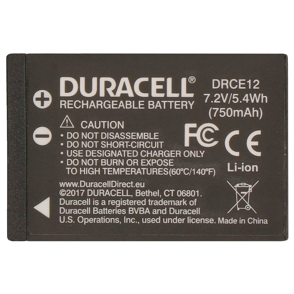 Duracell Canon LP-E12 Battery Camera tek