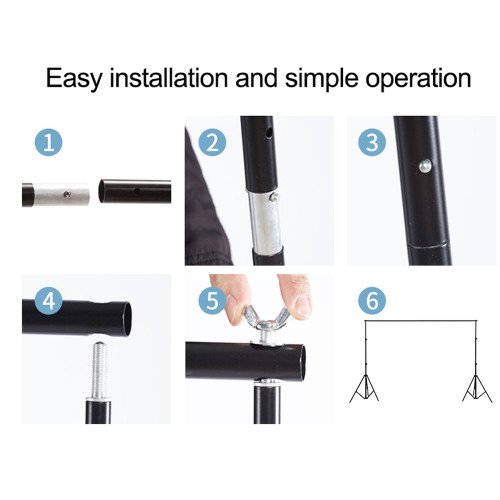 E-PHOTOGRAPHIC 2,8X3M BACK-DROP STAND Camera tek