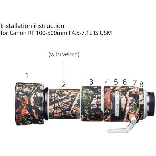 Lens Oak Cover for Canon RF 100-500mm f/4.5-7.1L IS USM Lens (Green Camo) Camera tek
