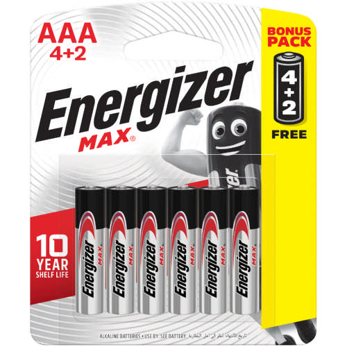 Energizer Max Plus AAA Alkaline 4+2 Free Camera tek