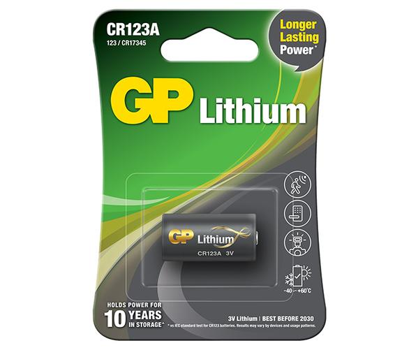 GP Lithium Battery CR123A Camera tek