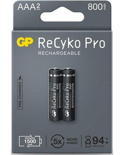 GP RECYKO PRO AAA 800MAH 2 PACK Camera tek