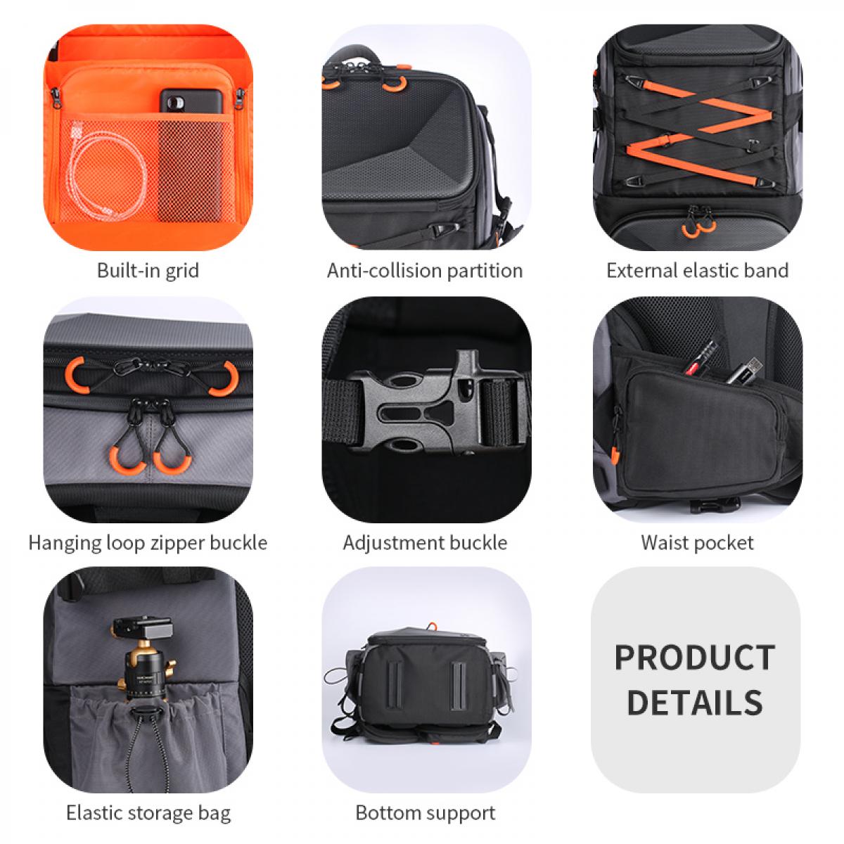 K&F CONCEPT Outdoor Camera Backpack Large Camera tek