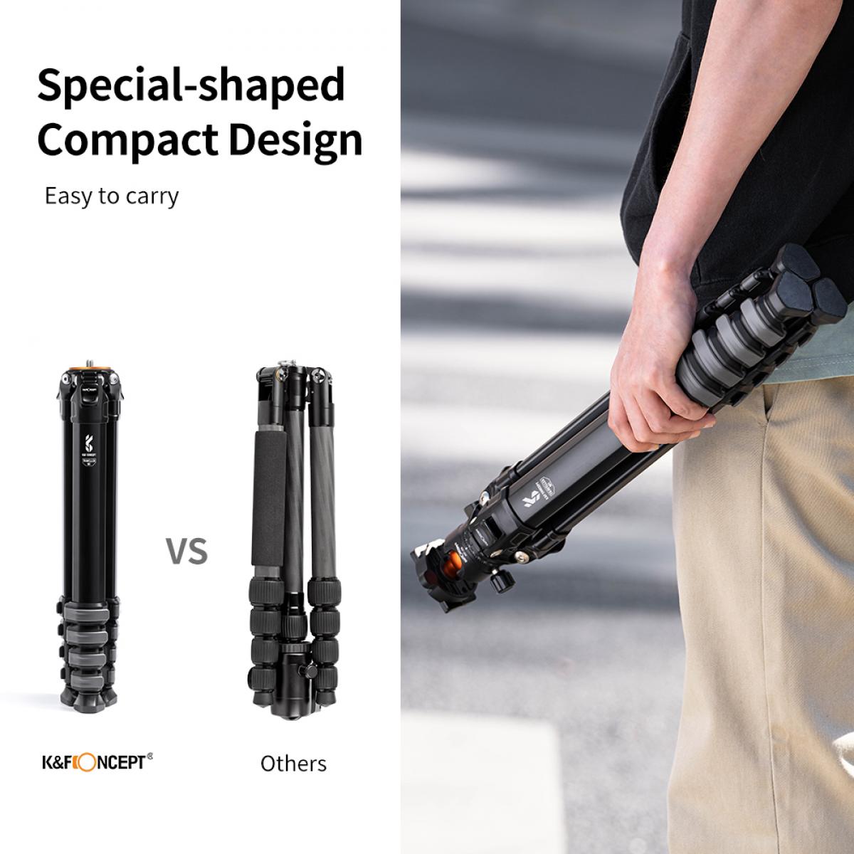 K&F CONCEPT PRO-TRAVELLER TRIPOD Camera tek