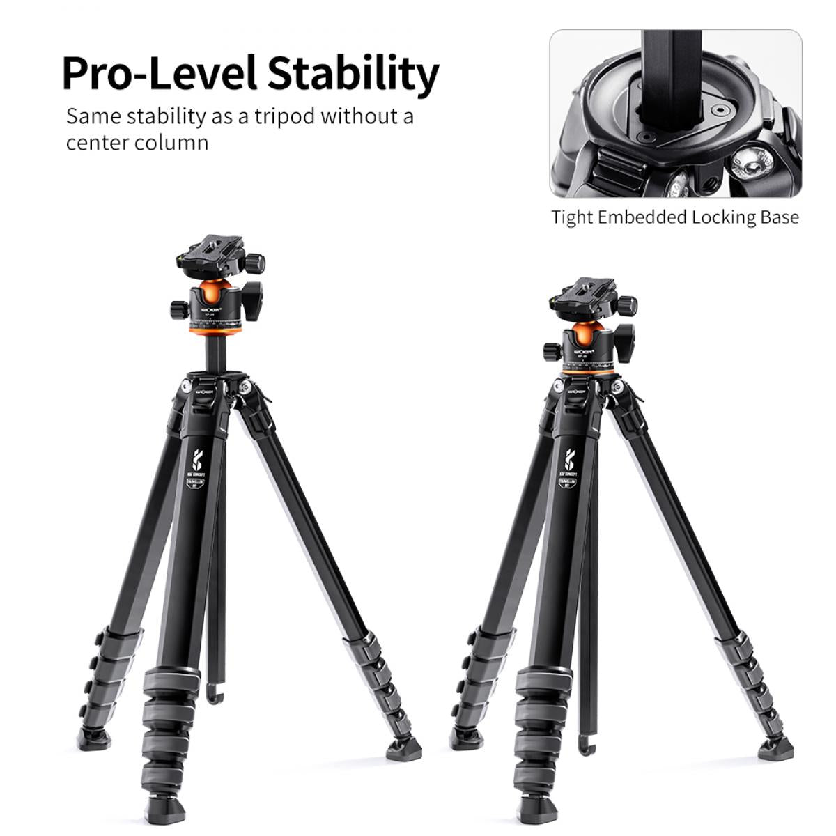 K&F CONCEPT PRO-TRAVELLER TRIPOD Camera tek