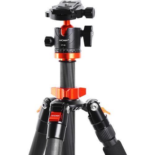 K&F Concept SA254C1 Professional Carbon Fiber Tripod Monopod Kit Camera tek