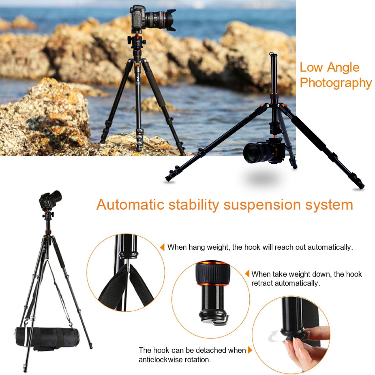 K&F CONCEPT PRO-LITE TRIPOD KIT Camera tek