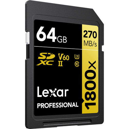 LEXAR SDXC UHS-II PRO 64GB 270MB/S MEMORY CARD Camera tek