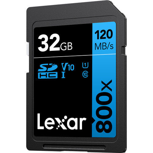 Lexar 32GB High-Performance 800x UHS-I SDHC Memory Card (BLUE Series) Camera tek