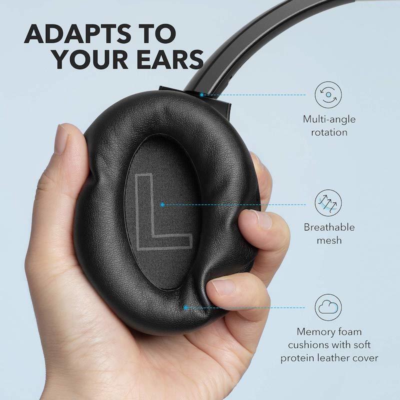 Anker Soundcore Life Q20 Wireless Over-Ear Hybrid ANC Headphones - Black Camera tek